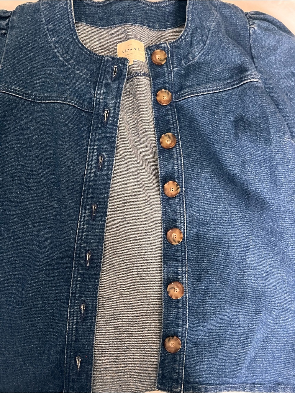 Sezane Lula Shirt Denim - Size 36 - Picture 3 of 5